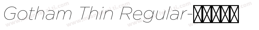 Gotham Thin Regular字体转换